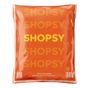 SHOPSY Branded Poly Bags Size 10 x 13 Flap – SSB2 ( MILKY )